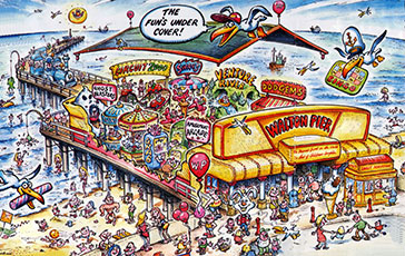 Wlton Pier - cartoon map